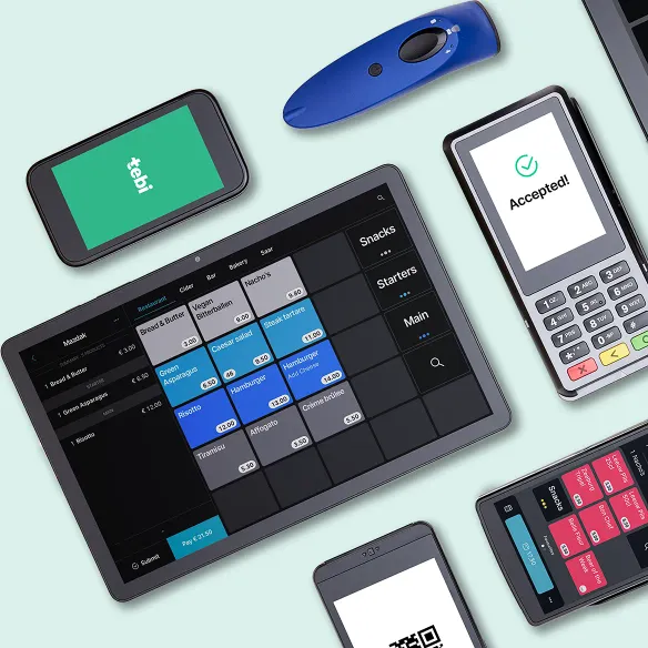 Hardware and devices for point of sale including tablet and terminal
